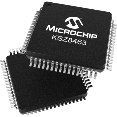 Microchip 64-Pin LQFP Ethernet Switch IC 3.13 V to 3.46 V 100 Mbps Full Duplex/Half Duplex KSZ8463RLI