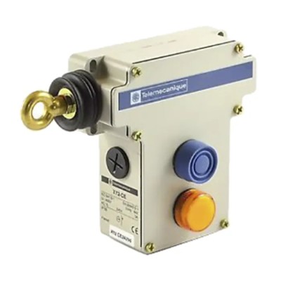 Telemecanique Sensors Rope Pull Switch, Left Side Mounting, 2 NO/2 NC Contacts, IP65, 300V AC, 3A Contact Current XY2-CE