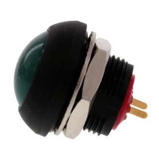 TE Connectivity PB6 Series Push Button Switch 1 NO, On-Off, Panel Mount, Green Actuator, IP68 PB6B2RS6M4CAL00
