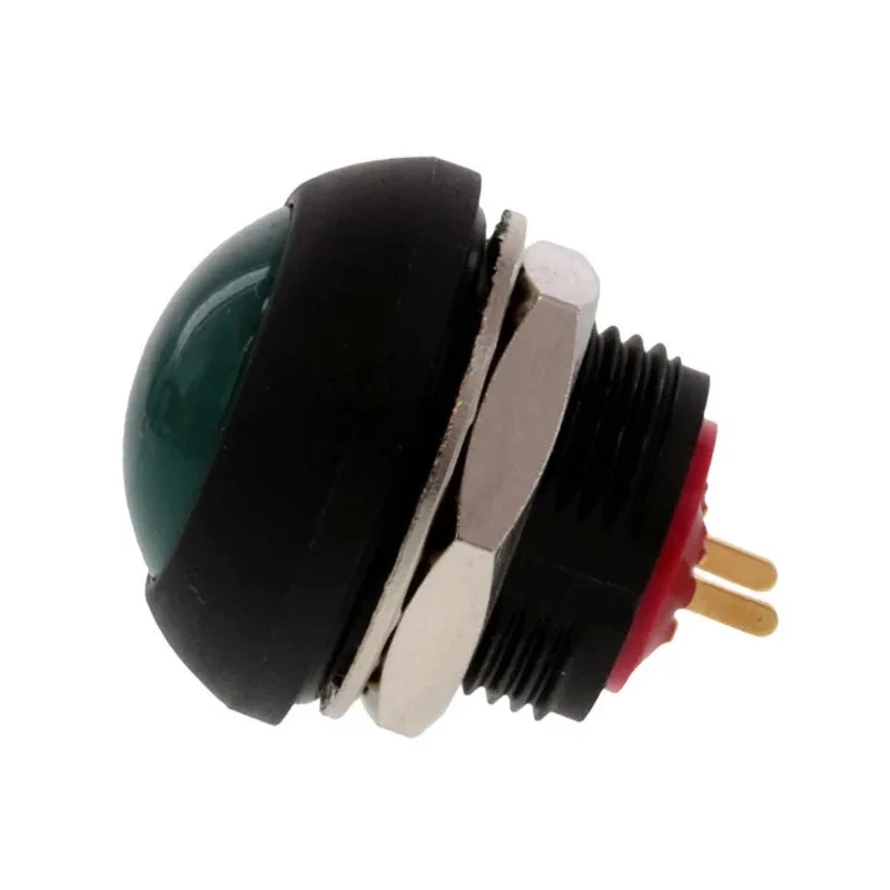TE Connectivity PB6 Series Push Button Switch 1 NO, On-Off, Panel Mount, Green Actuator, IP68 PB6B2RS6M4CAL00