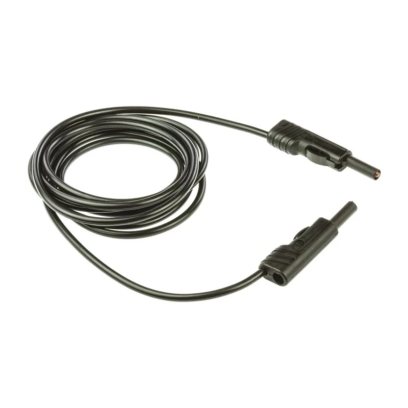 Hirschmann Test & Measurement Connector Test Lead 16A 60V DC Black 2m Lead Length 973647100