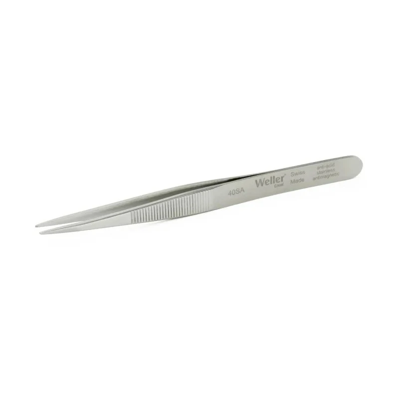 Weller Erem 4.3in Stainless Steel Rounded Tweezer 40SA