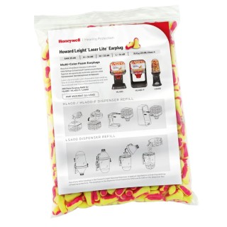 Honeywell Safety LS-400 Series Yellow, Pink Disposable Ear Plugs, 35 dB Rated 1013047