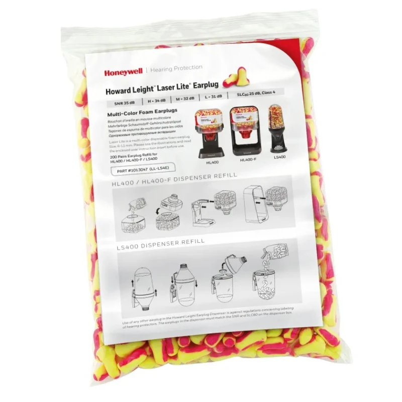 Honeywell Safety LS-400 Series Yellow, Pink Disposable Ear Plugs, 35 dB Rated 1013047