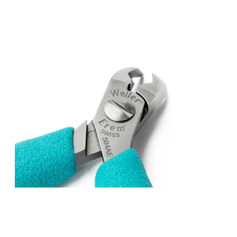 Erem ESD Flush Tip Cutter, 4.3in Overall Length, 11mm Jaw Width, 1.29mm Max Cutting Capacity 504AE