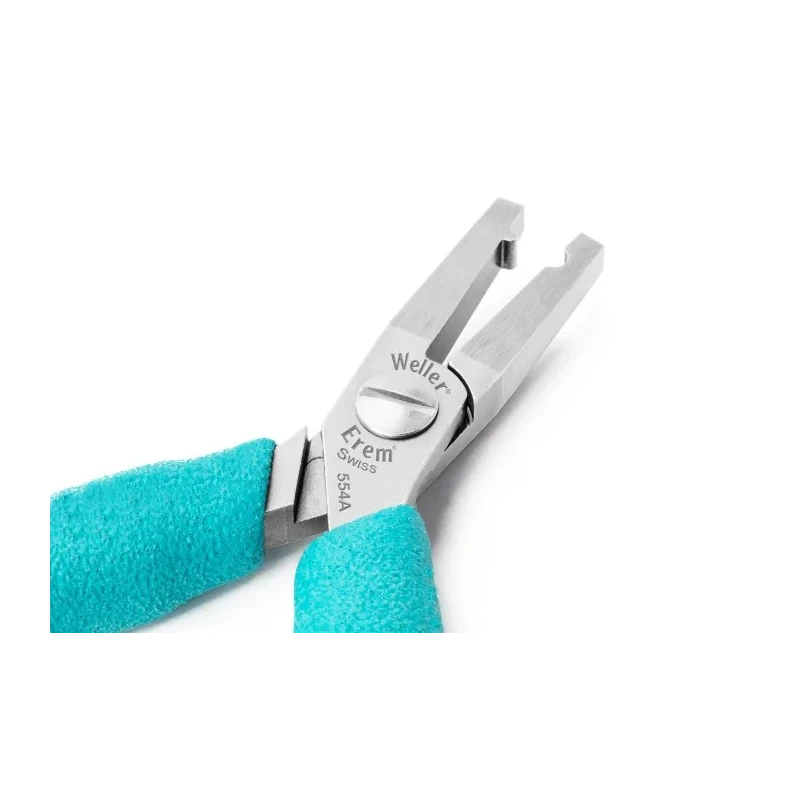 Erem 1-Piece Electronic Pliers Smooth Jaw 23mm, 120mm Overall Length, Insulated ESD Safe 554A