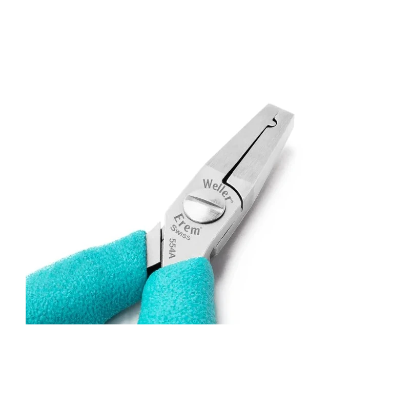 Erem 1-Piece Electronic Pliers Smooth Jaw 23mm, 120mm Overall Length, Insulated ESD Safe 554A