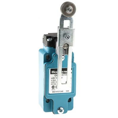 Honeywell Technologies GLA Series Adjustable Roller Lever Limit Switch, 1 NO/1 NC, Ingress Protection, Die Cast Zinc IP67