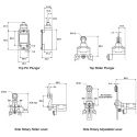 Honeywell Technologies GLA Series Adjustable Roller Lever Limit Switch, 1 NO/1 NC, Ingress Protection, Die Cast Zinc IP67