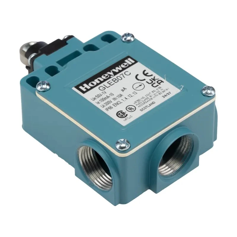 Honeywell Technologies GLE Series Plunger Limit Switch 1 NO/1 NC Snap Action Contact 24V DC 50V AC Die Cast Zinc Epoxy IP67