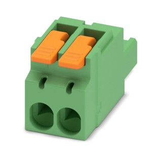 Phoenix Contact Pluggable Terminal Block, 2-Contact, 5.08 mm Pitch, 1 Row, Push-in Connection, 16 A, 320 V 1110581