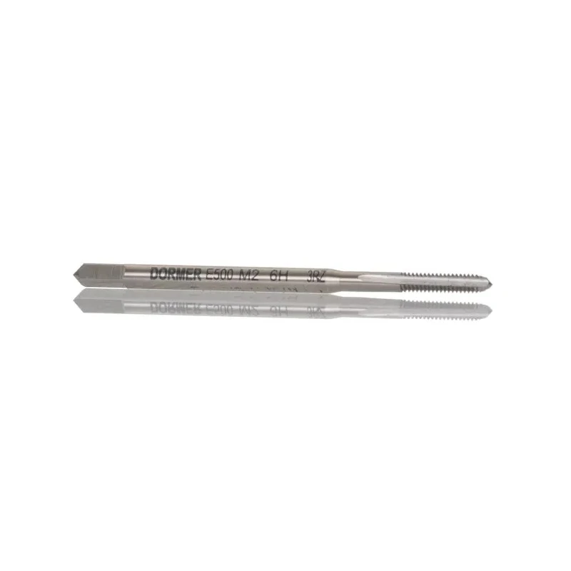 Dormer Machine Threading Tap M2 Thread Metric Standard HSS Material Right Hand Straight Flute ISO 529 E500M2NO3