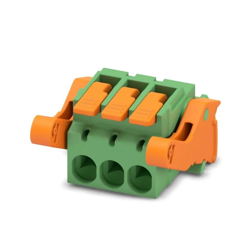 Phoenix Contact Pluggable Terminal Block, 3-Contact, 5.08 mm Pitch, 1 Row, 16A, 320V, Push-in Connector, Polyamide 1110608