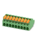Phoenix Contact Pluggable Terminal Block, 9-Contact, 5.08 mm Pitch, 1 Row, 320V, 16A, Push-in Connection, Polyamide 1110590
