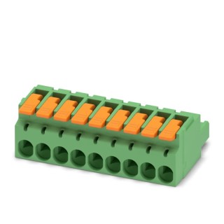 Phoenix Contact Pluggable Terminal Block, 9-Contact, 5.08 mm Pitch, 1 Row, 320V, 16A, Push-in Connection, Polyamide 1110590