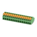 Phoenix Contact Pluggable Terminal Block 12-Contact 5.08 mm Pitch 1 Row 16 A 320 V Green Polyamide 1110599
