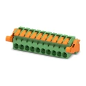 Phoenix Contact Pluggable Terminal Block, 10-Contact, 5.08 mm Pitch, 1 Row, 16A Current, 320V, Polyamide Housing 1110615
