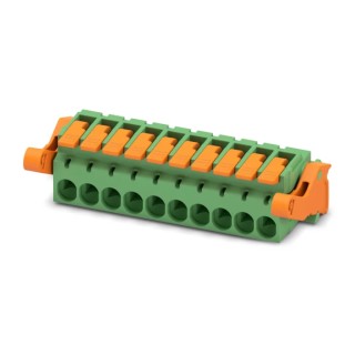 Phoenix Contact Pluggable Terminal Block, 10-Contact, 5.08 mm Pitch, 1 Row, 16A Current, 320V, Polyamide Housing 1110615