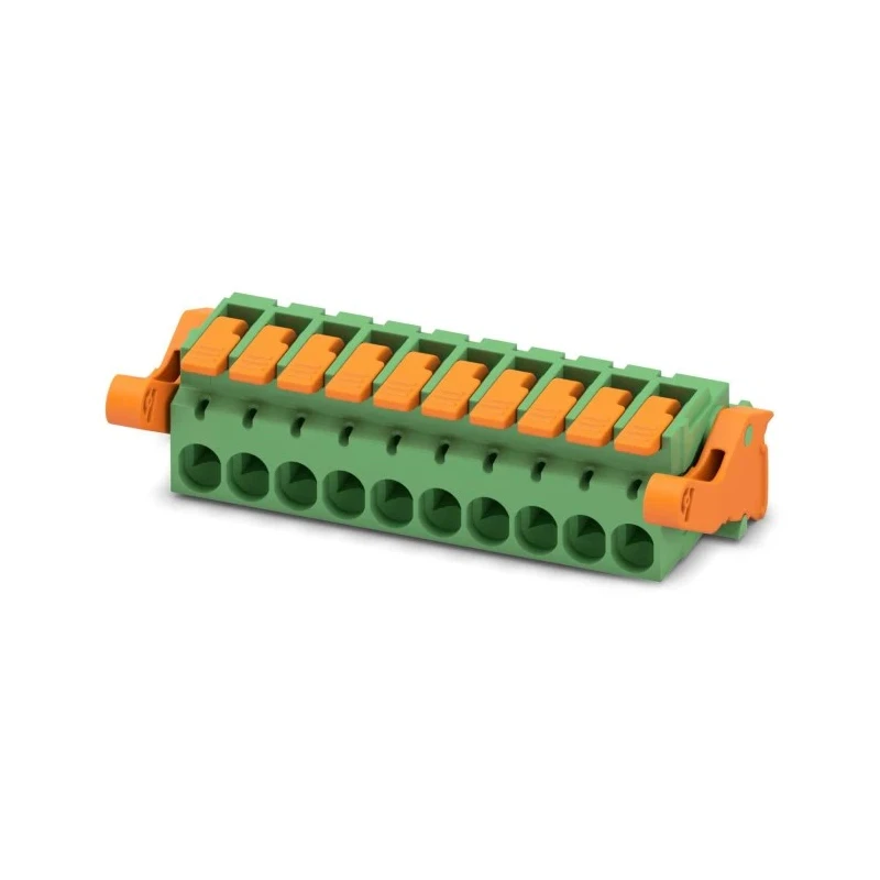 Phoenix Contact Pluggable Terminal Block, 10-Contact, 5.08 mm Pitch, 1 Row, 16A Current, 320V, Polyamide Housing 1110615