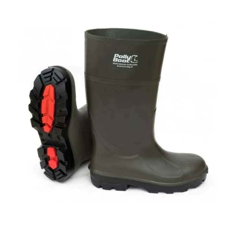 Pollyboot Steel Toe Capped Unisex Safety Boots Size UK 13 EU 47 Corrosion Resistant Polyurethane Upper P010/48