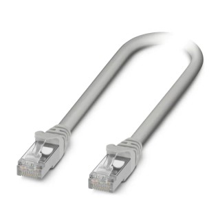 Phoenix Contact Cat5 Ethernet Cable 8 Core, Grey, 2 m, S/UTP Screened, Low Smoke Zero Halogen Cat5
