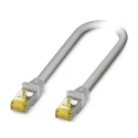 Phoenix Contact Cat6a Ethernet Cable 8 Core, Grey, 1 m, S/FTP Screened, Round Cable, Low Smoke Zero Halogen Cat6a
