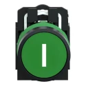Schneider Electric Harmony XB5 Series Panel Mount Push Button Switch, Slow Break, SPST, 22 mm Cutout, Green LED XB5AA3311