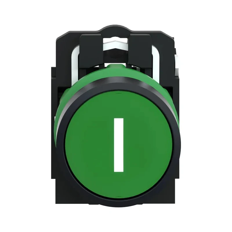 Schneider Electric Harmony XB5 Series Panel Mount Push Button Switch, Slow Break, SPST, 22 mm Cutout, Green LED XB5AA3311