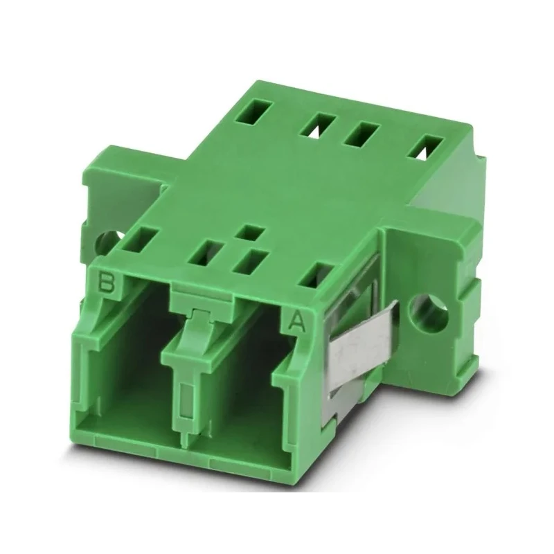 Phoenix Contact Fibre Optic Adapter LC Connector, 9/125 μm Fibre Size, 0.2dB Insertion Loss, Plastic Housing, Series 1208077