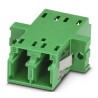 Phoenix Contact Fibre Optic Adapter LC Connector, 9/125 μm Fibre Size, 0.2dB Insertion Loss, Plastic Housing, Series 1208077