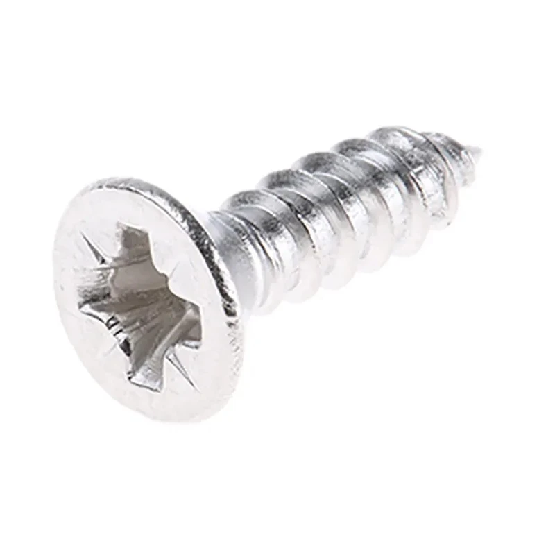 RS PRO Plain Stainless Steel Countersunk Head Self-Tapping Screw 13 mm Thread Size 6 180-639
