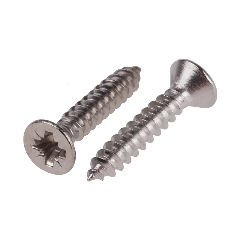 RS PRO Plain Stainless Steel Countersunk Head Self-Tapping Screw 19mm Thread Size 6 A2 Grade 180-645