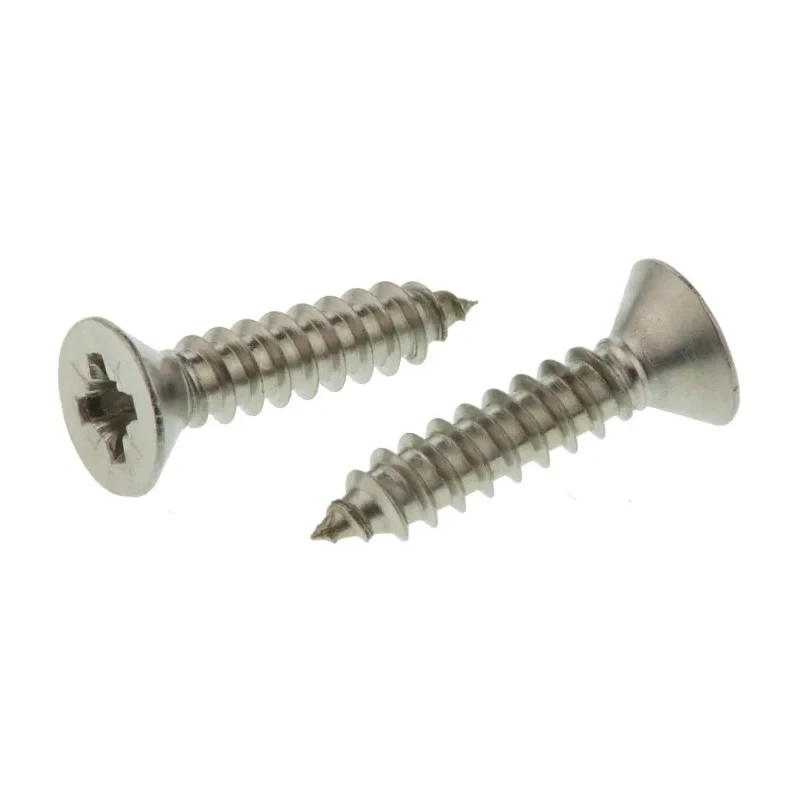 RS PRO Plain Stainless Steel Countersunk Head Self-Tapping Screw 19 mm Thread Size 8 A2 Grade 180-689