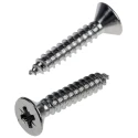 RS PRO Plain Stainless Steel Countersunk Head Pozidriv Drive Self-Tapping Screw 25 mm Thread Size 10 180-730
