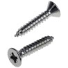 RS PRO Plain Stainless Steel Countersunk Head Pozidriv Drive Self-Tapping Screw 25 mm Thread Size 10 180-730