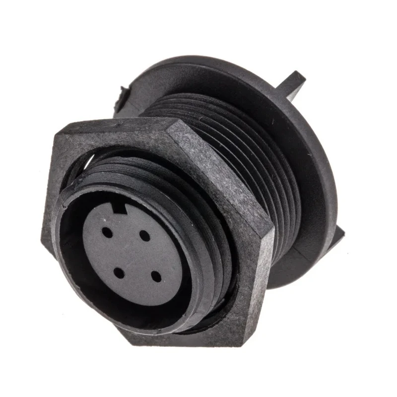 Bulgin Miniature Circular Connector Socket 4 Contacts Rear Mount IP68 Buccaneer 400 Series PX0413/04S