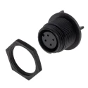 Bulgin Miniature Circular Connector Socket 4 Contacts Rear Mount IP68 Buccaneer 400 Series PX0413/04S