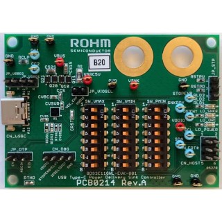 ROHM Stand Alone PD Controller for Sink Evaluation Kit for BD93E11GWL, Type-C Cable Interface BD93E11GWL EVK