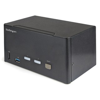 StarTech.com 2 Port 3 Displays USB DisplayPort KVM Switch 3.5 mm Stereo 3480 x 2160 pixel Maximum Resolution SV231TDPU34K