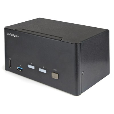 StarTech.com 2 Port 3 Displays USB DisplayPort KVM Switch 3.5 mm Stereo 3480 x 2160 pixel Maximum Resolution SV231TDPU34K