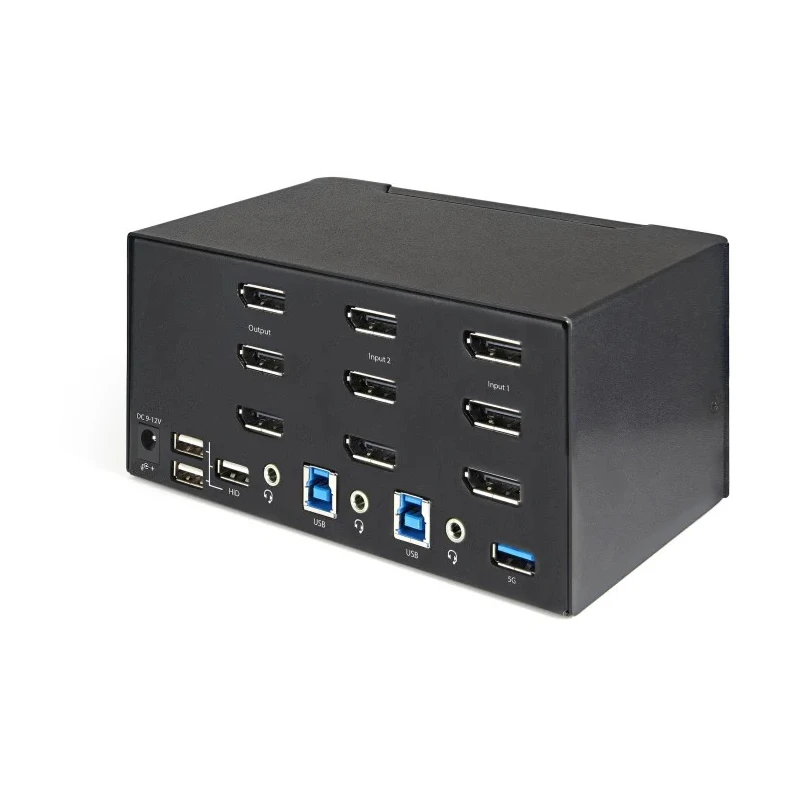 StarTech.com 2 Port 3 Displays USB DisplayPort KVM Switch 3.5 mm Stereo 3480 x 2160 pixel Maximum Resolution SV231TDPU34K