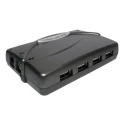 RS PRO 4 Port USB 2.0 USB Hub AC Adapter Powered, UK Plug, 25 mm x 100 mm x 65 mm 240-6339