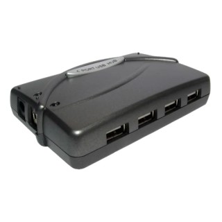 RS PRO 4 Port USB 2.0 USB Hub AC Adapter Powered, UK Plug, 25 mm x 100 mm x 65 mm 240-6339