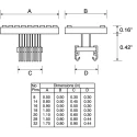 Winslow Straight Surface Mount 15.24 mm Pitch IC Socket Adapter DIP to SOJ/SOP W9547PRC