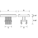 Winslow Straight Surface Mount 15.24 mm Pitch IC Socket Adapter DIP to SOJ/SOP W9547PRC