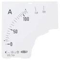 HOBUT Panel Meter Scale for DIN Standard 72 mm and 96 mm CT Operated Moving Iron Ammeters D72SD DIAL 0/120/720A