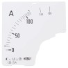 HOBUT Panel Meter Scale for DIN Standard 72 mm and 96 mm CT Operated Moving Iron Ammeters D72SD DIAL 0/120/720A