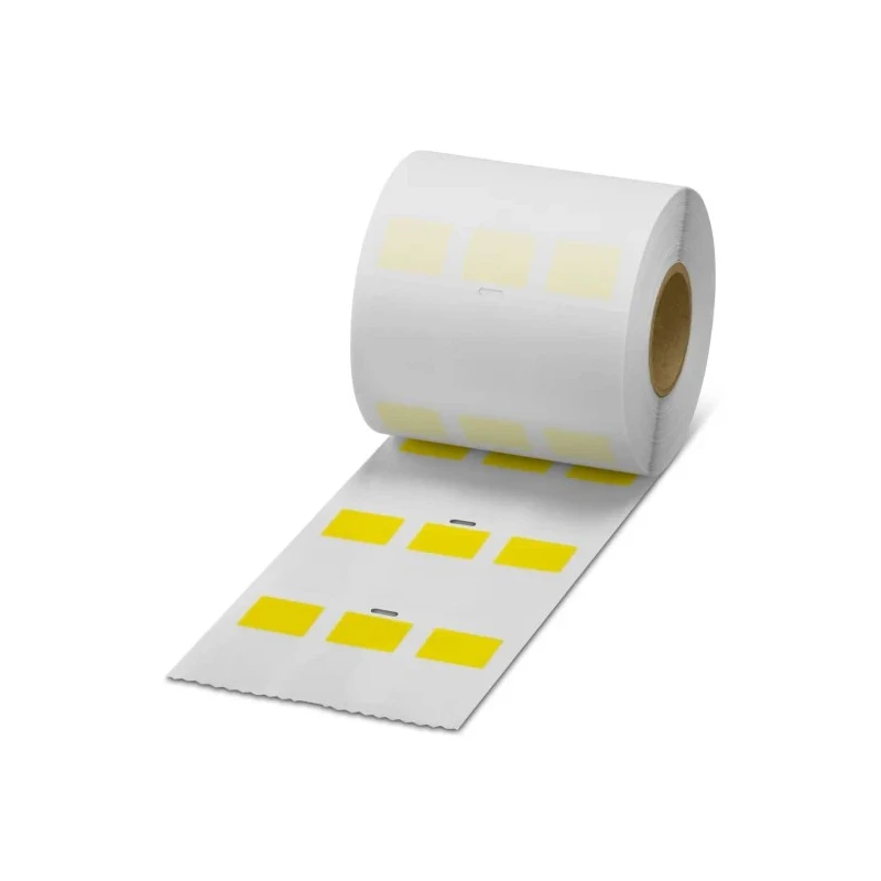 Phoenix Contact WML 14 Adhesive Yellow Cable Labels, Pre-printed Blank, 63.5mm x 25.4mm, Polyvinyl Chloride, UL 0817549