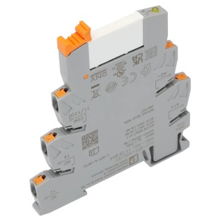 Phoenix Contact PLC-RPT Series Relay Module, DIN Rail Mount, 5V DC Coil, SPDT Contact, 38mA Coil Current 1119893