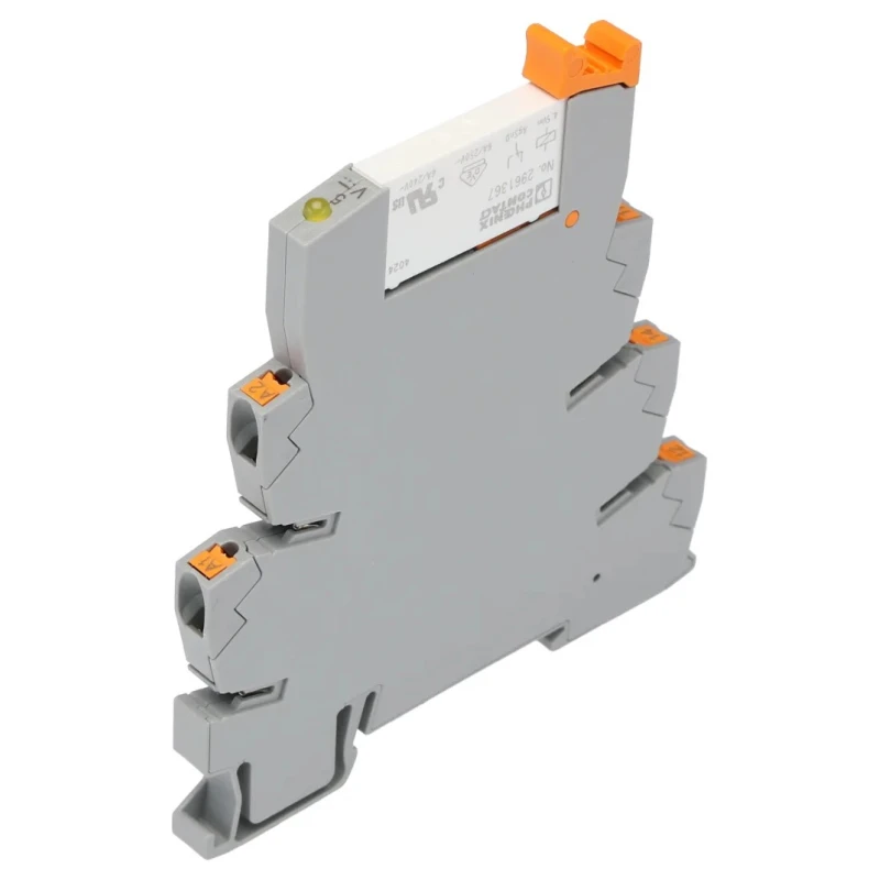 Phoenix Contact PLC-RPT Series Relay Module, DIN Rail Mount, 5V DC Coil, SPDT Contact, 38mA Coil Current 1119893